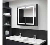 Cabinet de Miroir de Salle de Bain LED avec Rangement Éclairage Écoénergétique 80x12,2x68 cm