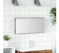Cabinet De Miroir De Salle De Bain Vidaxl Avec Lumière Led Chêne Fumé 80x37 Cm