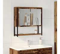 Cabinet De Miroir De Salle De Bain Vidaxl En Bois Vieux 60x16x60 Cm En Bois Reconstitué