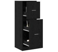 Cabinet de pharmacie moderne - vidaXL - Chêne noir - 40x41x118 cm - Bois MDF - Finition mate - 2 portes