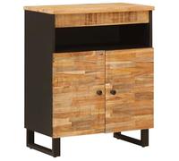 Cabinet de rangement en bois de mangue - vidaXL - Marron - 60x33,5x75 cm - Bois de mangue massif - 2 portes