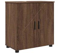 Cabinet de salle de bain moderne - vidaXL - Chêne marron - 61x35x64 cm - Bois d'ingénierie - 2 étagères - 2 portes