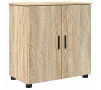 Cabinet de salle de bain moderne - vidaXL - Chêne sonoma - 61x35x64 cm - Bois d'ingénierie - 2 étagères - 2 portes