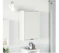 Cabinet de salle de bain - VIDAXL - 39 x 23,5 x 65 cm - Blanc brillant - Bois d'ingénierie - Suspendu
