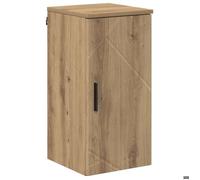 Cabinet de salle de bain - vidaXL - colonne SDB - bois d'ingénierie et métal - chêne artisanal - 30 x 31,5 x 61 cm - 2 portes{vsy63l