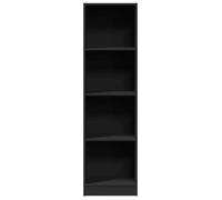 Cabinet de salon Noir - LEMON® Bibliothèque Noir - 40x24x143cm - stockage livres - Bois d'ingénierie 936 - Soldes