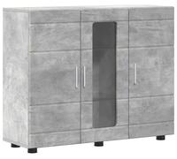 Cabinet en Bois avec stockage Gris béton 88,5 x 30,5 x 73 cm