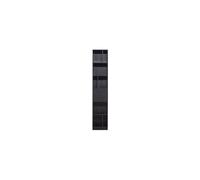 Cabinet en bois noir, 2 portes, étagères ouvertes, avec rangement, haut, style scandinave - Woood, Finca - 40x40x210 cm