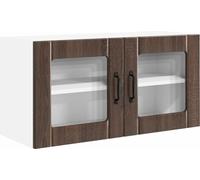 Cabinet en verre mural PORTO Chêne brun 80 x 31 x 40 cm