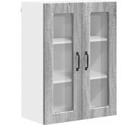 Cabinet en verre mural PORTO Gris Sonoma 60 x 31 x 80 cm