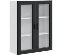 Cabinet en verre mural PORTO Noir 80 x 31 x 100 cm