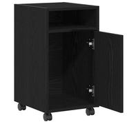 Cabinet latéral sur roulettes - vidaXL - Chêne Noir - 33 x 38 x 60 cm - Bois d'ingénierie - Moderne - À roue - 1 porte