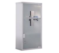 cabinet médical cabinet pharmaceutique cabinet de pharmacie 3 compartiments pharmacie domestique acier inoxydable 25 x 12 x 48cm