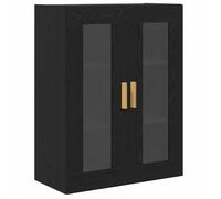 Cabinet mural en bois d'ingénierie - vidaXL - 69,5 x 34 x 90 cm - Chêne Noir - Montage mural - 2 portes à charnières