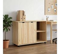 vidaXL Cabinet roulant Gris 100 x 39 x 65,5 cm Bois de Pin Massif