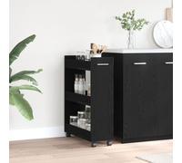 Cabinet roulant vidaXL Chêne noir 60x22x79 cm Bois d'ingénierie