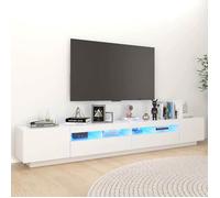 Cabinet TV à LED - 1 PC - vidaXL - Meuble TV pour Télévision - bois d'ingénierie - blanc - 260 x 35 x 40 cm@atc96u