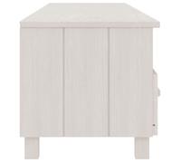 Cabinet TV - Blanc - Meuble TV pour Télévision - 1 PC - HAMAR Blanc 158x40x40 cm Bois massif de pin T330