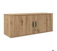 Cabinet TV rustique - PARAJ - Meuble TV/HIFI - Montage mural - pour chambre/salon - Chêne artisanal 100x34,5x40cm8510770