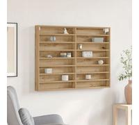 Cabinet Vitrine Vidaxl En Chêne Artisan 100x8,5x75 Cm En Bois Aggloméré