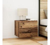 Cabinets De Chevet Vidaxl Avec Lumières Led 2 Pcs Muraux En Vieux Bois