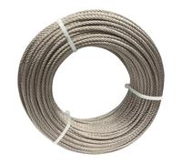 Cable 3mm INOX 316 Souple 7x19 INOX 316 - A4 Longueur 10m 20m 50m 70m 100m Rouleau 100m 250m