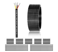 Câble 4 conducteurs 22 AWG 4x0,3mm² 15 mètres, fil 22 AWG 4 adrig en cuivre étainné, PVC 22AWG 4 adrig pour DC 5V/12V/24V, éclairage LED, câble d’extension, véhicules, etc., certification CE