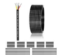 Câble 4 fils 20 AWG 4x0,5mm² 15 mètres, fil 4 adrig 20 AWG en cuivre étainné, PVC 20AWG 4 adrig pour DC 5V/12V/24V, éclairage LED, câble d’extension, véhicules, etc., certification CE