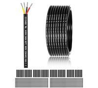 Câble 4 fils 20 AWG 4x0,5mm² 30 mètres, fil 20 AWG 4 adrig en cuivre étainné, PVC 20AWG 4 adrig pour DC 5V/12V/24V, éclairage LED, câble d'extension, véhicules, etc., certification CE