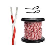 Câble à paire torsadée FEP en cuivre étamé | Diverses jauges AWG multicolores : for LED, solaire, usage domestique(Red,17AWG)