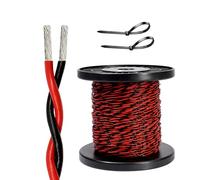 Câble à paire torsadée FEP | Systèmes solaires LED multicolores 16-26 AWG(Red-black,25AWG)