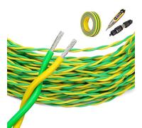 Câble à paire torsadée isolé FEP | Jaune vert, AWG multiple, for éclairage LED, systèmes solaires, appareils électroménagers(200FT,20AWG)