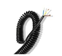 Câble à ressort en spirale, 2/3/4/6/8 noyaux, diamètre d'aiguille 0,2/0,5/0,75/1,0/1,5 mm, extensible, adapté aux appareils électroniques et ménagers(5 Core,STRETCH 2.5 M_24 AWG 0.2MM)
