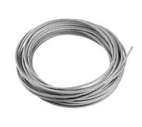 Cable Acier Inox 5mm, 20m / 65.6ft Kit Cable en Acier, Acier Inox Câble Métallique Fil, 7 x 7 Métal Corde Acier Inoxydable, 881lbs(400kg) Capacité de Charge / 2204lbs(1000kg) Maximum