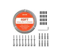Câble Acier Inoxydable Kit Fil Tressé Inox 316 3,2 mm 12,2 m 7x7 Brins