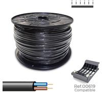 Câble Acrylique 1kv 2x1,5mm Noir 200m Câble électrique Basse Tension Pour Installations Fixes. - Sediles