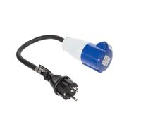 CÂBLE ADAPTATEUR AVEC FICHE SCHUKO VERS FICHE FEMELLE CEE 40CM