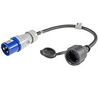 Câble adaptateur CEE 35 m - Fiche mâle vers prise de terre IP44 - Protection contre les projections d'eau - H07RN-F 3G2,5 230 V/16 A - 3 broches - 3 500 W - Pour camping, caravane et camping-car