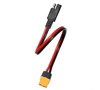 Câble adaptateur solaire 12 AWG pour xt60 femelle vers SAE fil de cuivre étamé avec capuchon de protection pour caravane marine pour batterie de 15 cm, noir