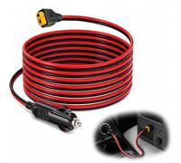 Câble Allume-Cigare XT60 Adaptateur Compatible avec ECOFLOW Del 12V/24V 3 m | Chargeur voiture 16AWG adaptateur auto pour station d’alimentation portable générateur solaire batterie portable camping-car