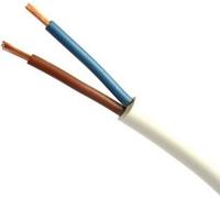 Câble avec boîtier H03Vv-F Omy 2X1.0 blanc 300V - 100 Mb - E113Bd-Yy001
