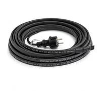 Câble chauffant antigel Calorique 10 m - SLL 40 W/m - Câble chauffant sans glace autorégulant 230 V, câble chauffant avec prise de contact de protection, câble thermique prêt à être branché contre le