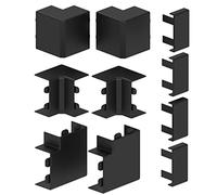 Cable Coach Habengut | Kit d'accessoires pour Le Montage de la goulotte de câble 15 x 30 mm - Couleur : Noir