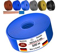 Câble conducteur H07 V-K de 5 à 100 m - Noir, marron, bleu foncé, vert, gris ou bleu clair - Fil simple flexible (bleu clair, 100 m)