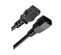 Câble d ' Extension C13 à C14 250V 10A, PVC Ignifuge avec Manchon résistant à l ' Abrasion pour rallonge d ' Alimentation électronique de Bureau