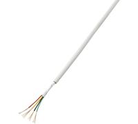 TRU COMPONENTS 1567174 Câble dalarme LiYY 4 x 0.22 mm² blanc 50 m