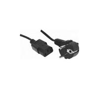 - Câble d'alimentation - 2 pôles (M) pour 2 pôles (F) - 2.5 m - noir - Europe