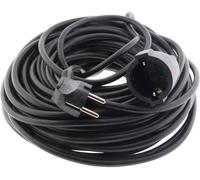 Câble d'alimentation 3G1,5mm², 25 mètres, noir, câble d'alimentation intérieur, isolation renforcée, puissance maximale : 3680W