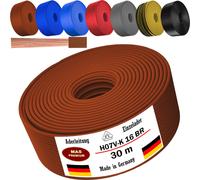 Câble d'alimentation de 30 mètres, type H07 V-K, couleur marron, avec un seul fil de 16 mm², flexible