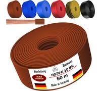 Câble d'alimentation de 50 mètres, type H07 V-K, couleur marron, avec un seul fil de 10 mm², flexible